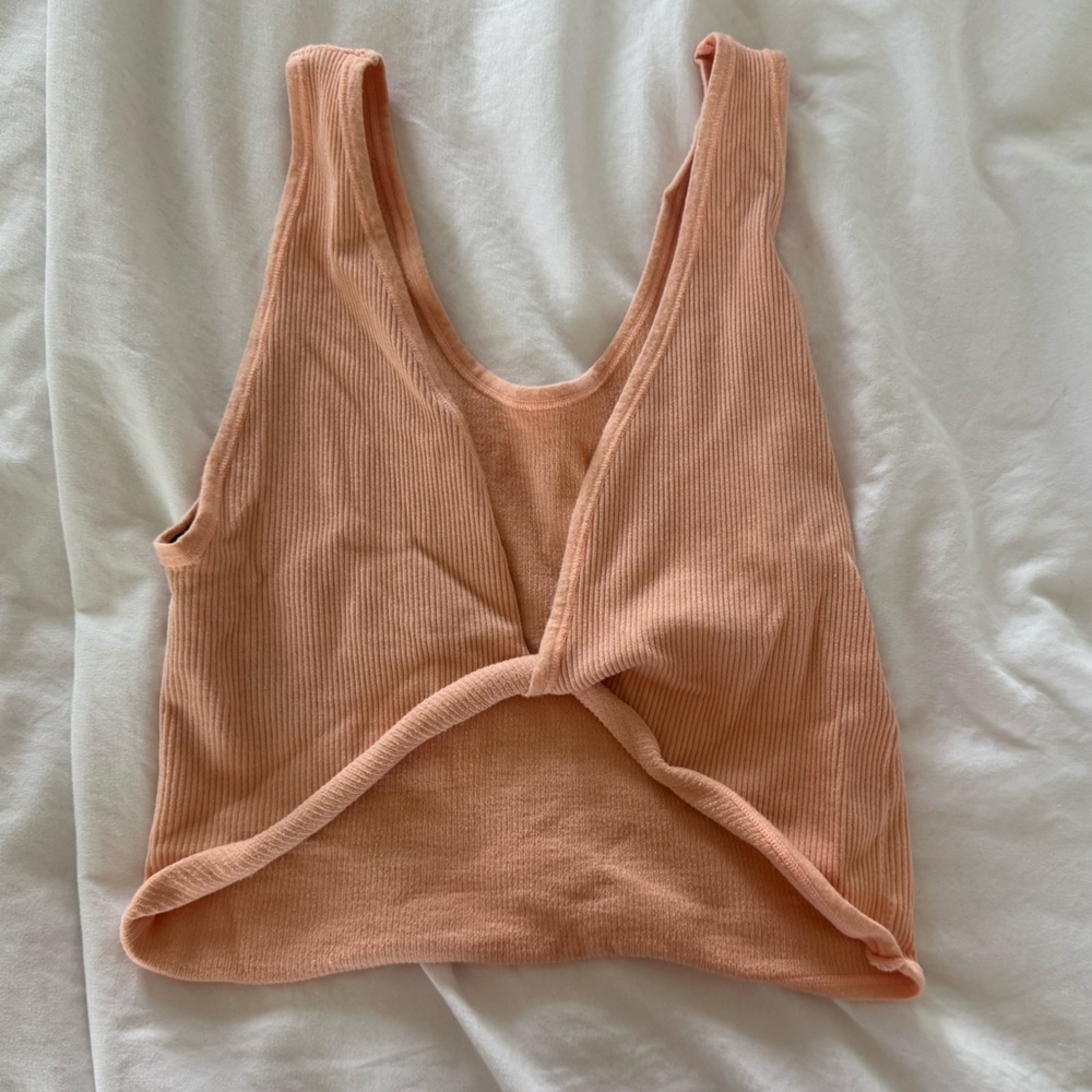 Urban Outfitters Peach Ribbed Tank Top